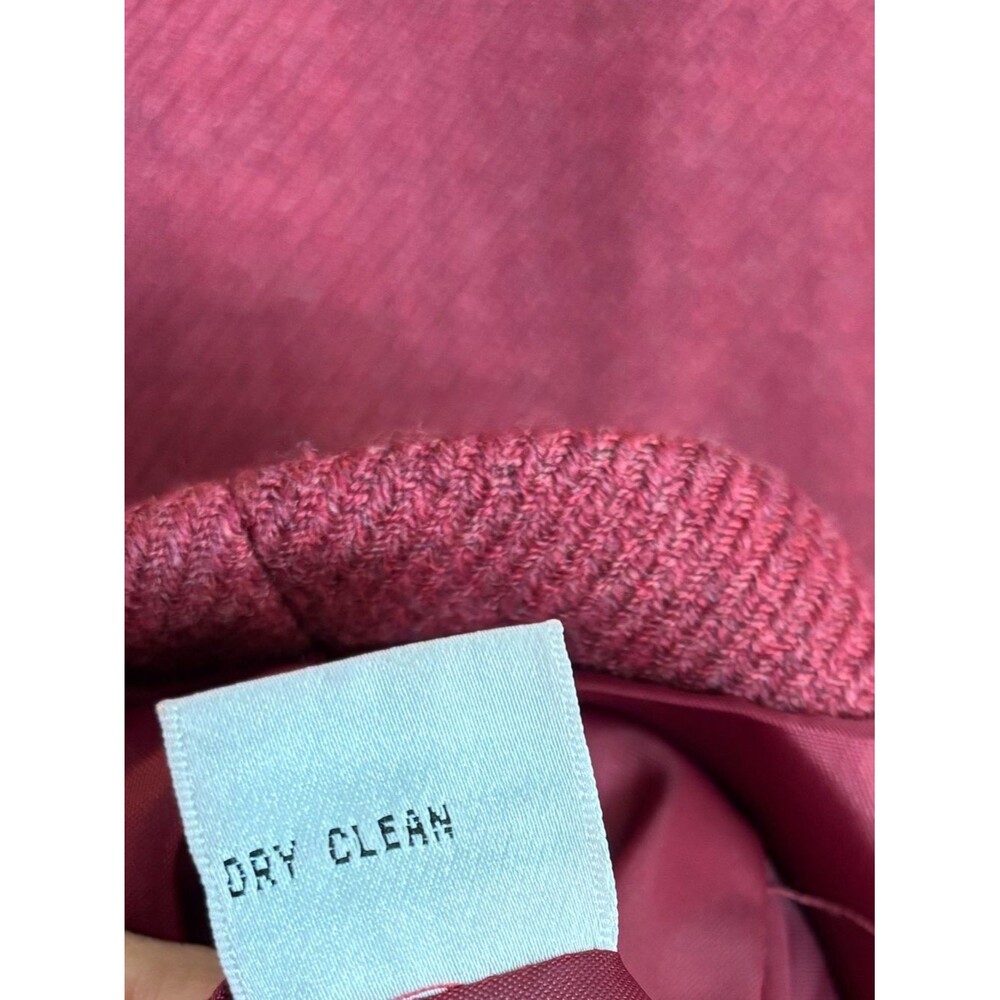 Vintage Talbots 100% Wool Blazer Jacket Cranberry Rose Red Fall Dark Academia - Picture 12 of 15